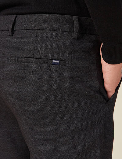 Pantalon chino tapered noir homme