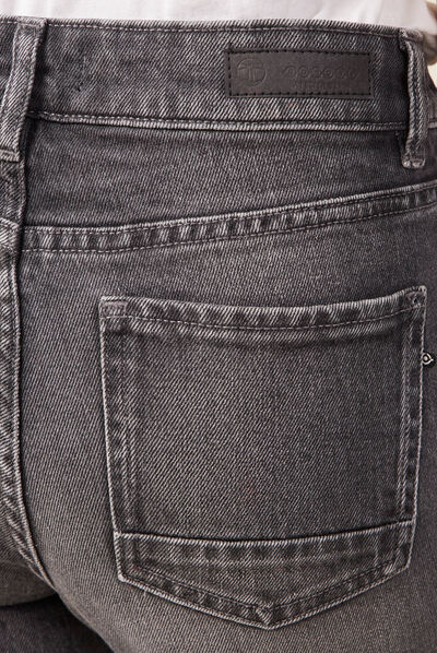 Jeans slim 7/8ème denim gris femme
