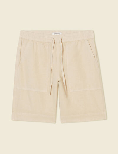 Short droit à coulisse sable homme