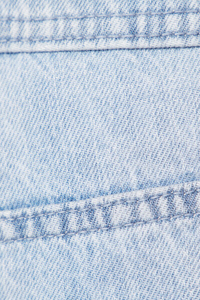 Bermuda large 5 poches denim bleach homme