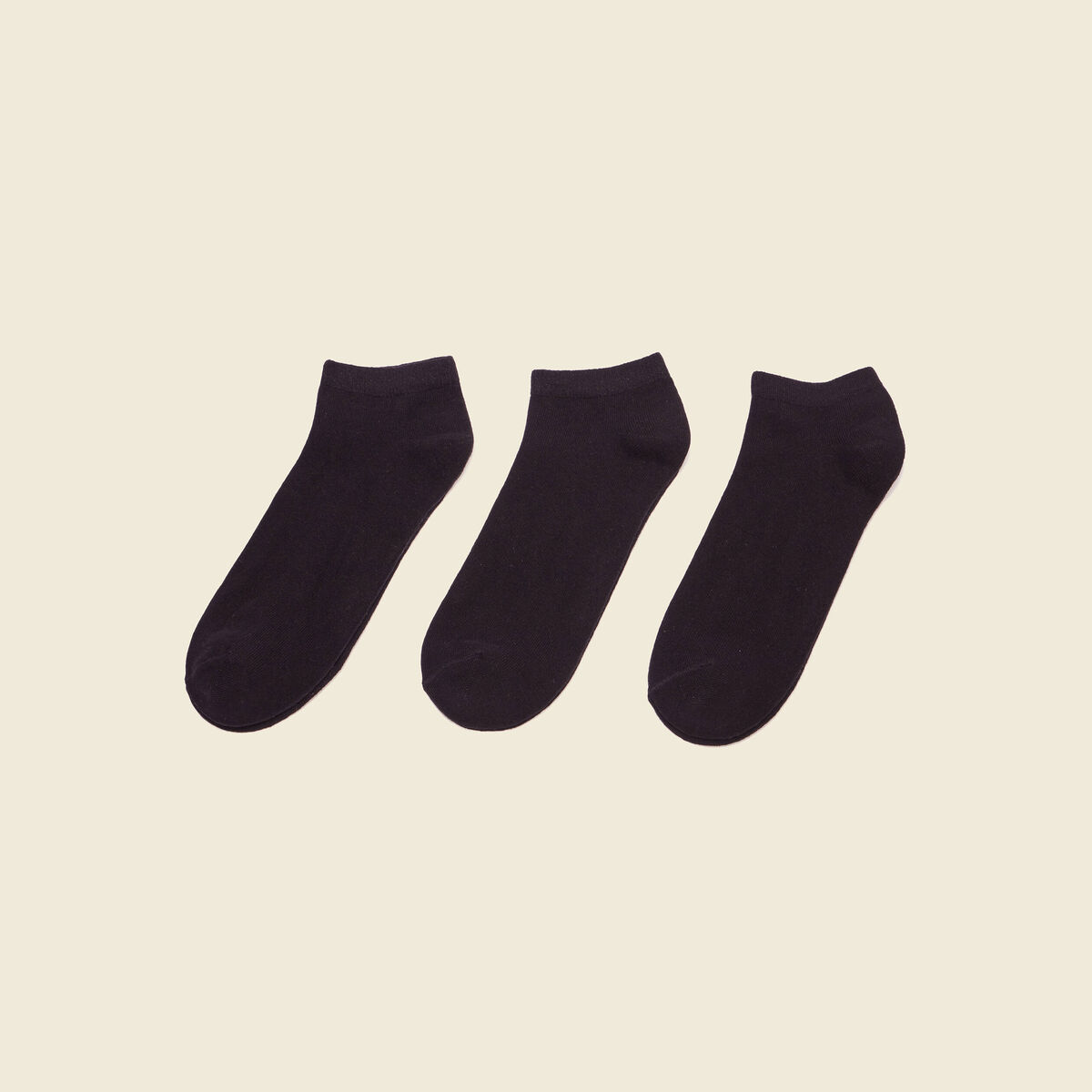 Lot 3 paires chaussettes noir homme
