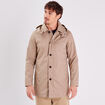 Trench droit à capuche beige homme