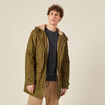 Parka droite à capuche camel homme
