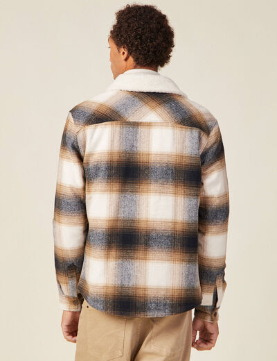 Veste surchemise ample ecru homme