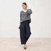 Jeans slouchy taille haute denim brut femme