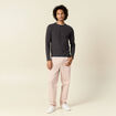 T-shirt manches longues gris foncé homme