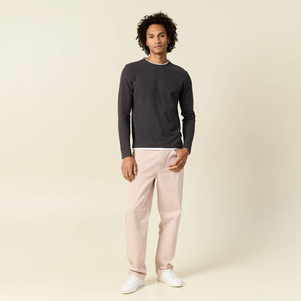 T-shirt manches longues gris foncé homme