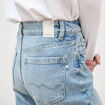 Jeans large taille haute denim baby bleu femme