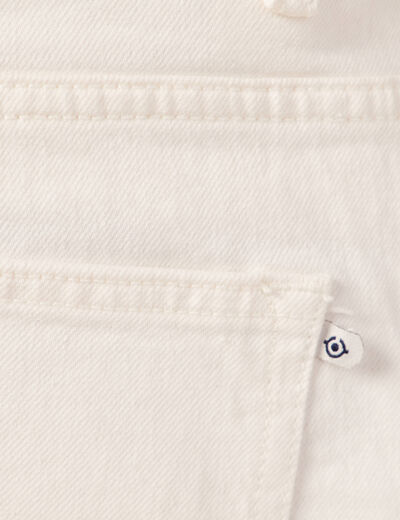 Jeans straight 5 poches denim blanc homme