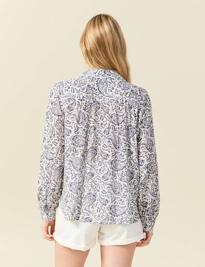 Blouse manches longues blanc femme