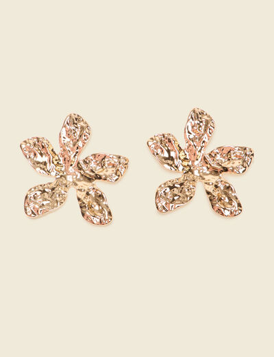 Boucles d'oreilles clous couleur or femme