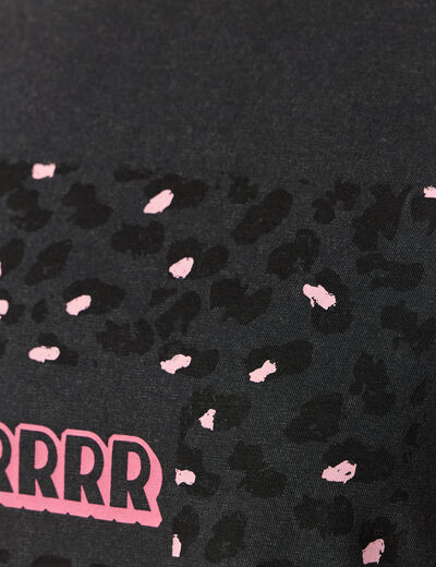 T-shirt en coton noir femme