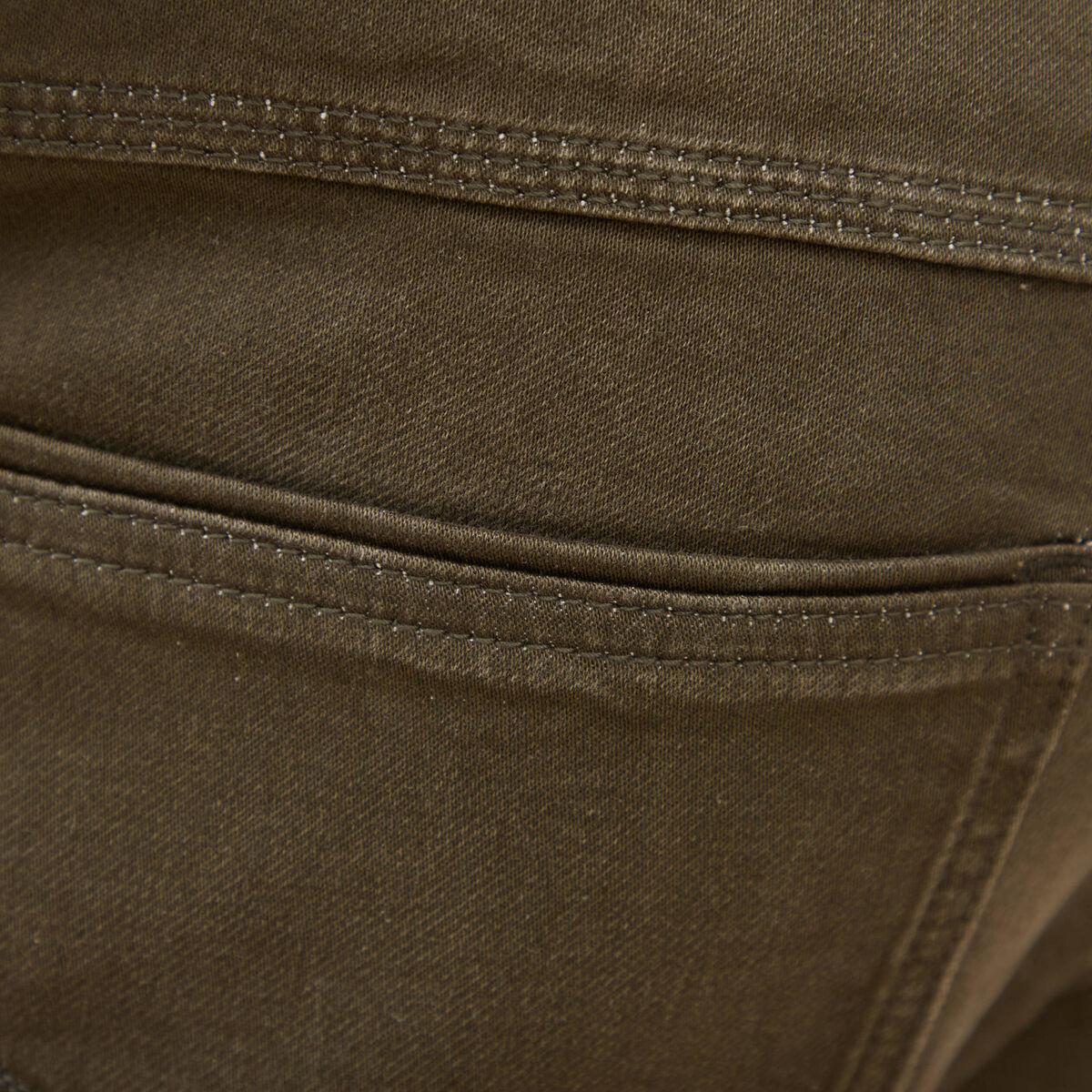 Jeans straight longueur 32 denim marron homme