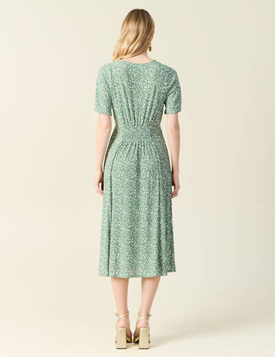 Robe longue éco-responsable vert femme