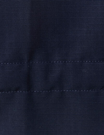 Parka à capuche bleu marine homme