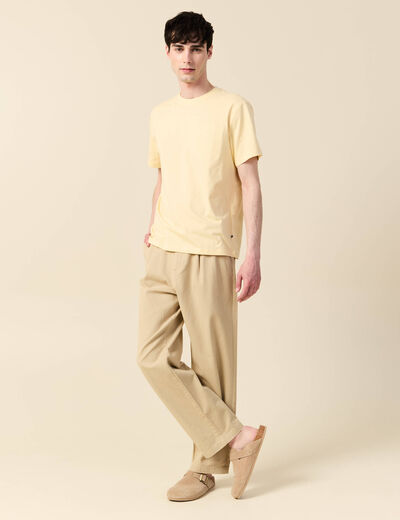 T-shirt manches courtes jaune homme