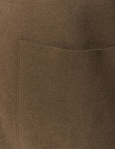 Gilet manches longues vert kaki homme