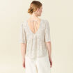 Blouse manches courtes blanc femme