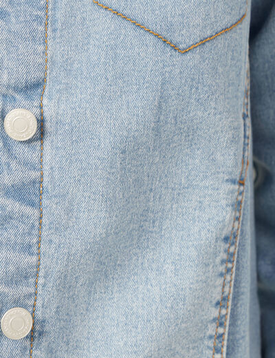 Veste en jean éco-responsable denim bleach femme