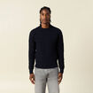 Pull manches longues bleu marine homme