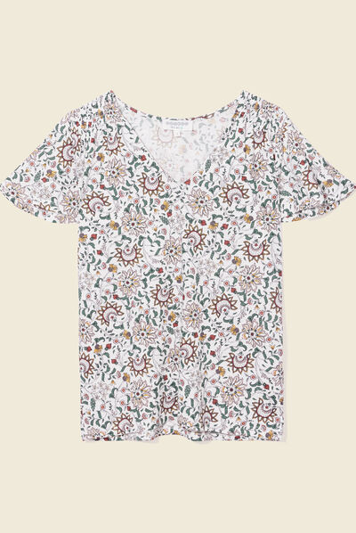 T-shirt éco-responsable blanc femme