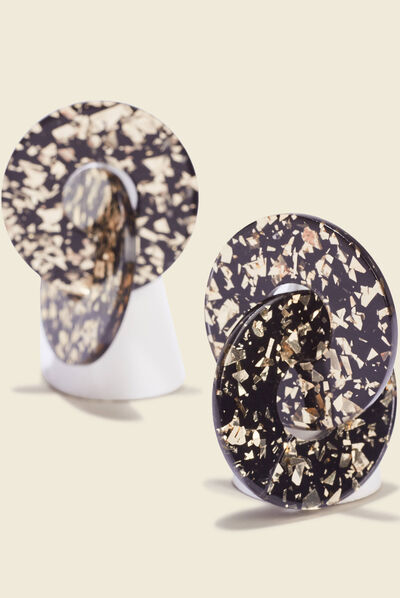 Boucles d'oreilles clous noir femme