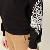 Sweat manches longues brodé noir femme