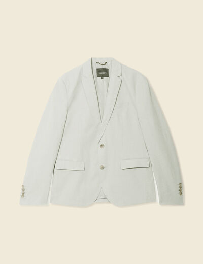 Veste blazer boutonnée bleu gris homme