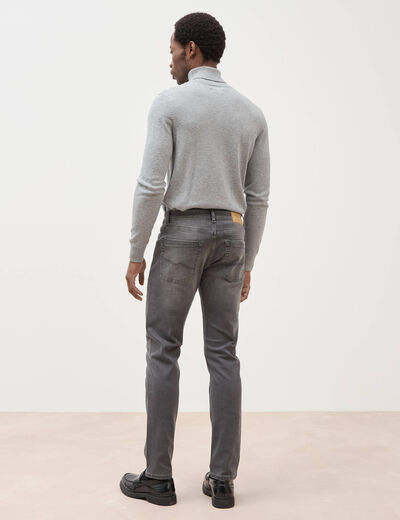 Jeans slim 5 poches longueur 32 denim gris homme