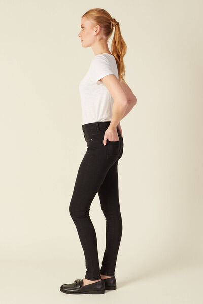 Jeans Lou - jegging denim noir femme