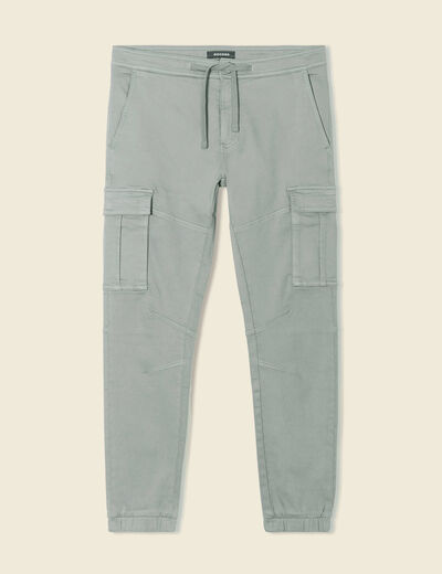 Pantalon battle bas resserré bleu gris homme