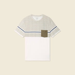 T-shirt manches courtes ecru homme