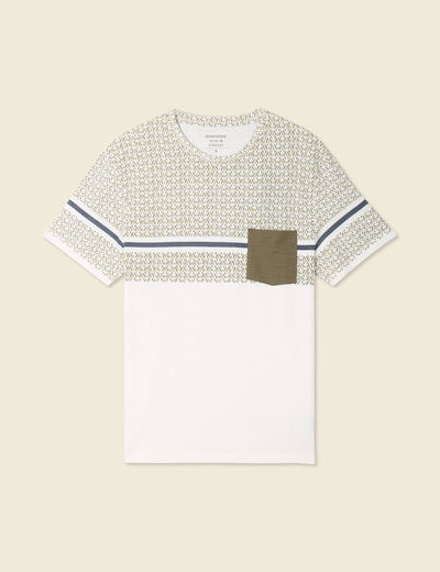 T-shirt manches courtes ecru homme