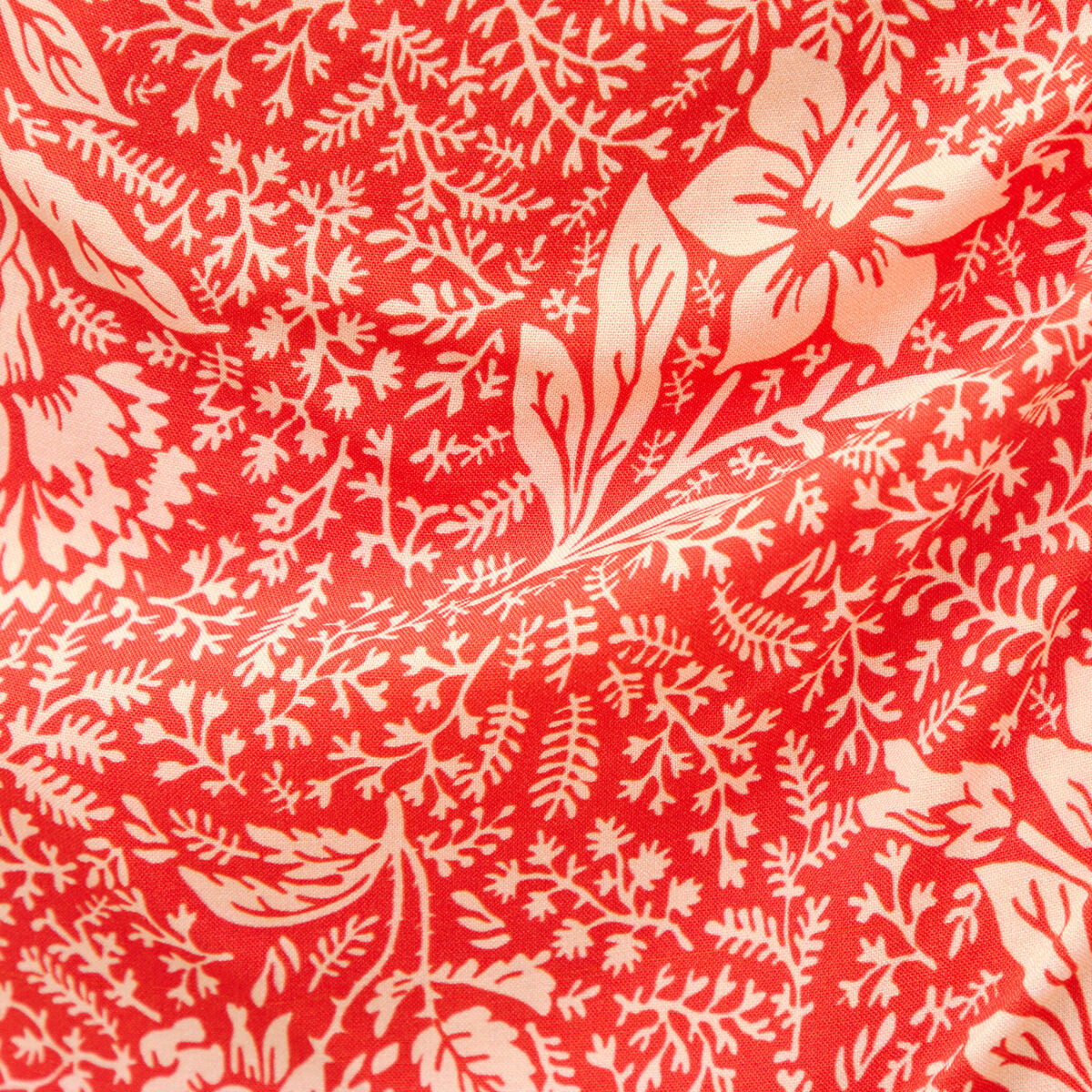 Jupe fluide doubl&eacute;e rouge corail femme