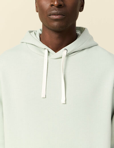 Sweat à capuche vert clair homme