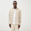Chemise col classique manches longues sable homme