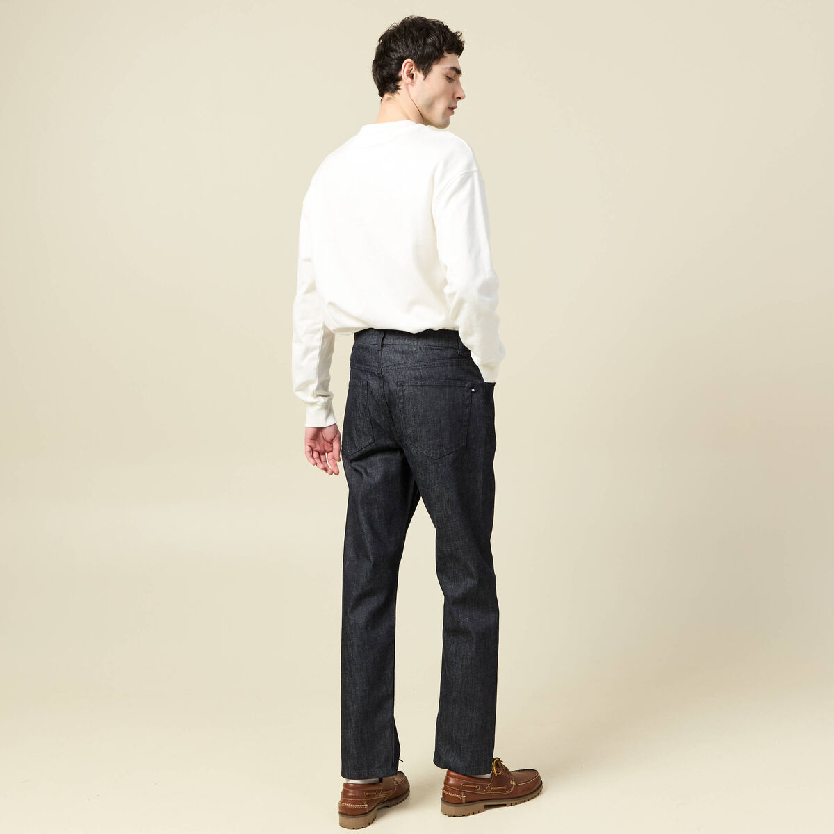 Jeans regular longueur 32 denim brut clean homme