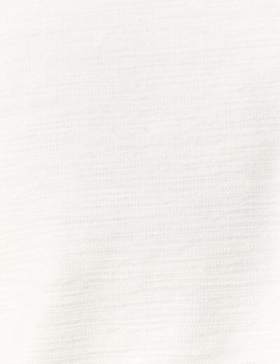 T-shirt manches courtes ecru homme