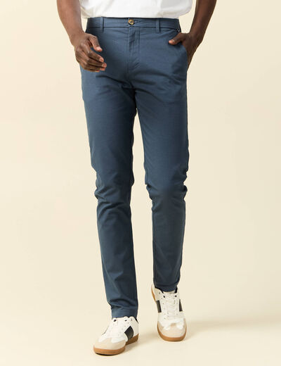 Pantalon slim Instinct chino bleu gris homme