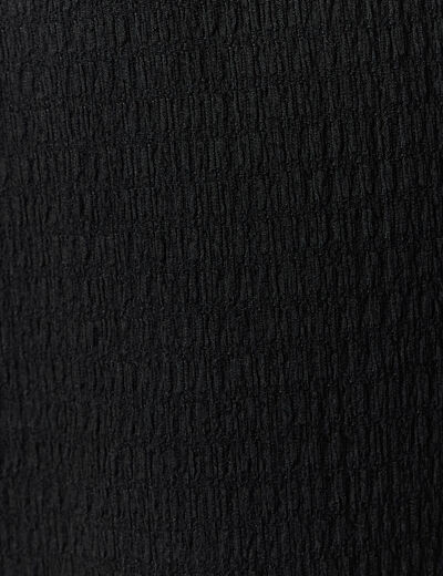 Pantalon large fluide noeud noir femme