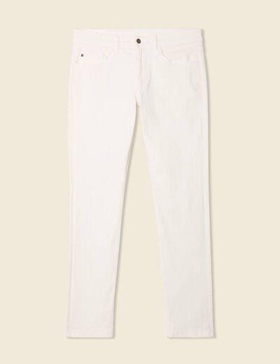 Jeans slim longueur 32 denim blanc homme