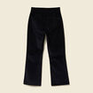 Pantalon bootcut cropped taille haute noir femme