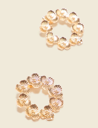 Boucles d'oreilles clous couleur or femme