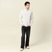 Chemise manches longues gris homme