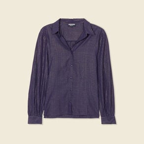 chemise manches longues fluide bleu marine femme Chemise manches longues fluide bleu marine femme