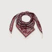 Foulard satin&eacute; bordeaux femme