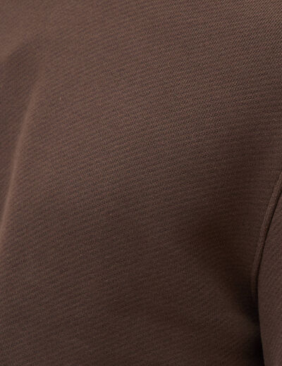 Sweat manches longues marron homme