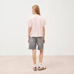 Chemise manches 3/4 rose pastel femme
