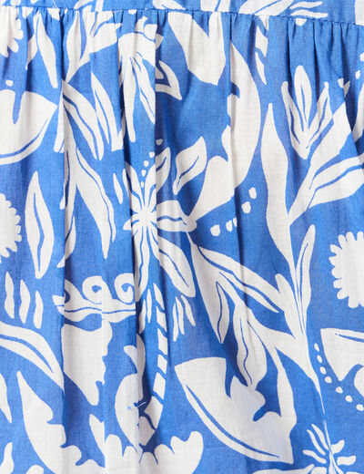 Blouse manches courtes bleu femme