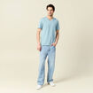 T-shirt manches courtes homme bleu pétrole homme